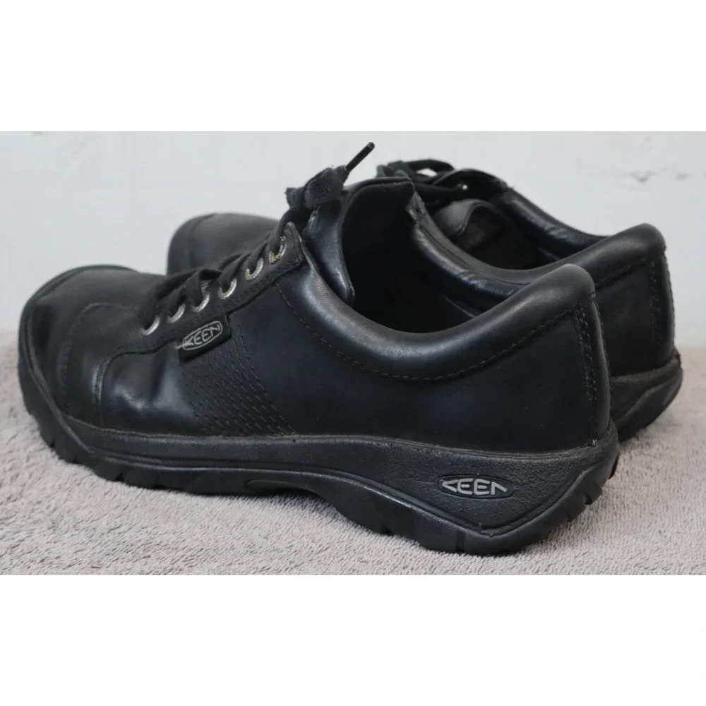 KEEN Austin Mens Black Leather Oxford Shoes Size 11.5‎ US